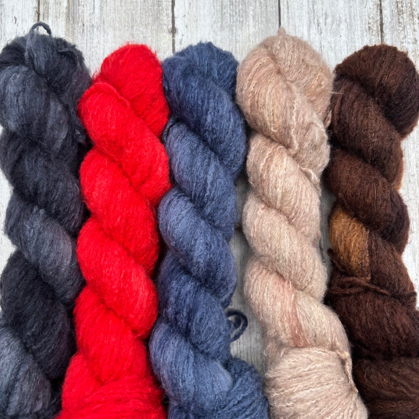 Denim, Charcoal, Gingerbread, Sand Dollar, Big Apple Silky Fluff Pack