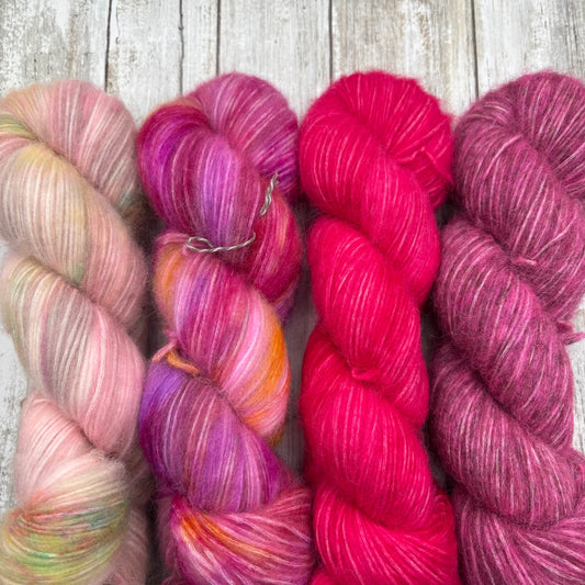 Sangria, Magenta, Wild Rose, OOAK Pink Speckle 4 Pack