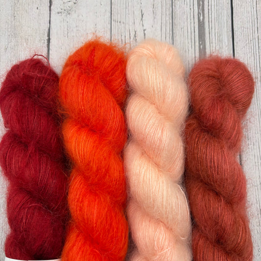 Brick, Elmer, Creamsicle, Cinnamon Mohair Pack