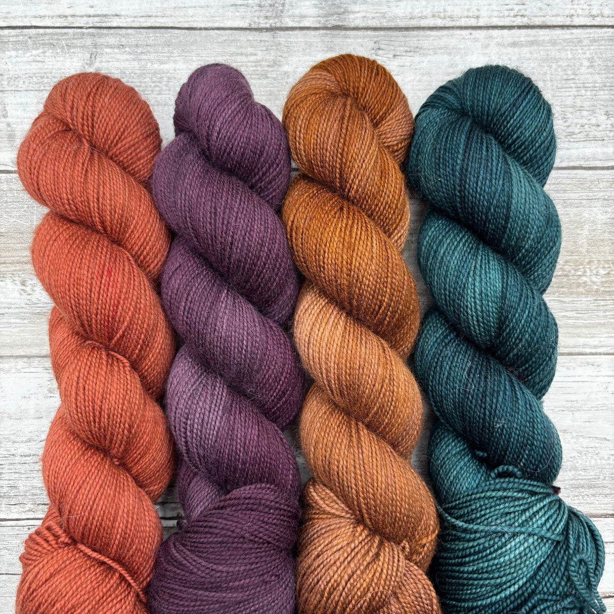 Fingering | Terracotta, Plum, Chestnut, Emerald Pack