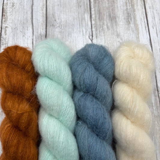 Chestnut, Aquamarine, Steel, Butter 4 Pack