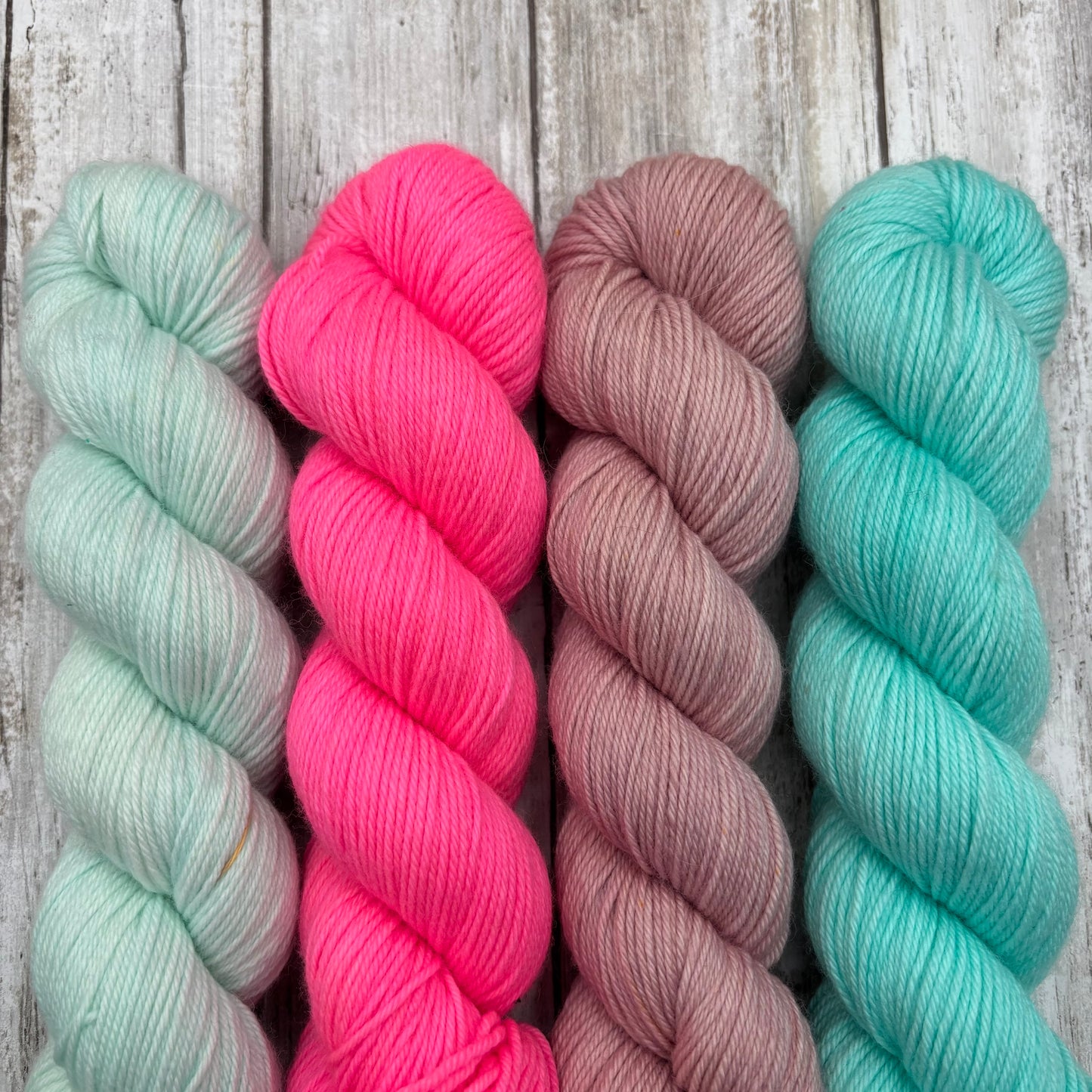 Soft Aqua, Hibiscus, Ballet Slipper, Aquamarine 4 Pack