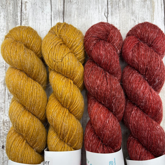 Linen Dk - Pumpkin , Ocher 4 Pack