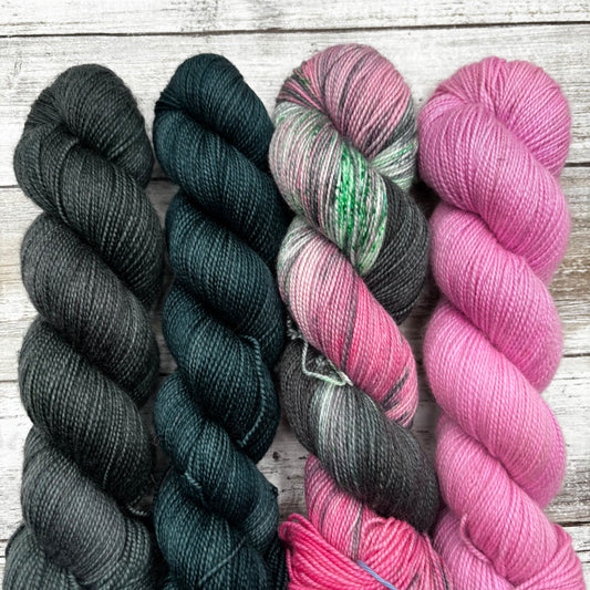 Fingering | Green, Mayflower, Speckle 4 Pack
