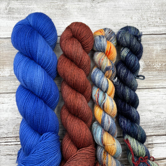 Fingering | Cobalt, Cinnamon, Speckle 50g Pack