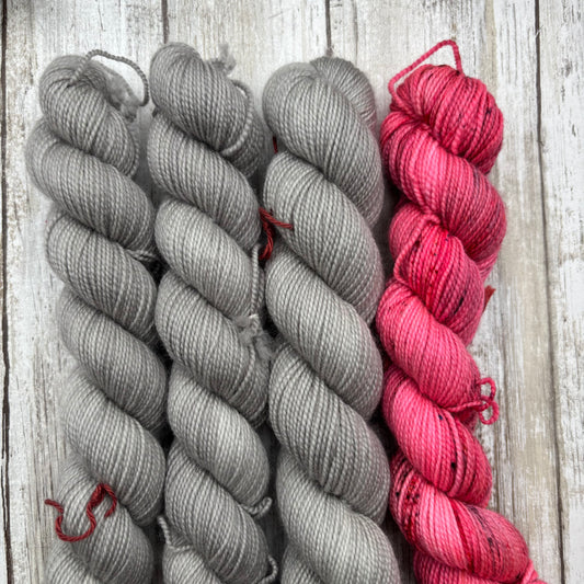 Mouse Grey + Pink Speckle 4 Pack