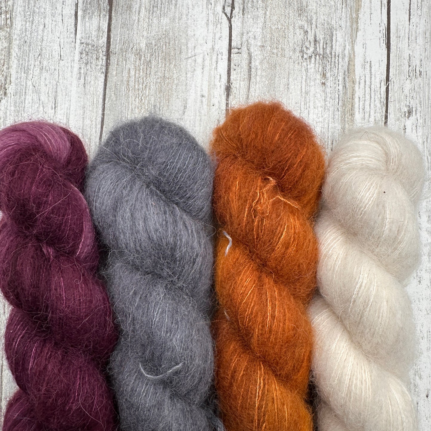 Suri Lace Blackcherry, Charcoal, Chestnut, Natural 4 Pack