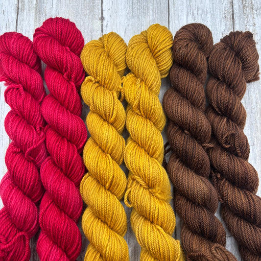 Ochre, Very Cherry, Gingerbread Dk 50g Pack