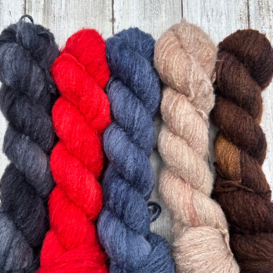 Denim, Charcoal, Gingerbread, Sand Dollar, Big Apple Silky Fluff Pack